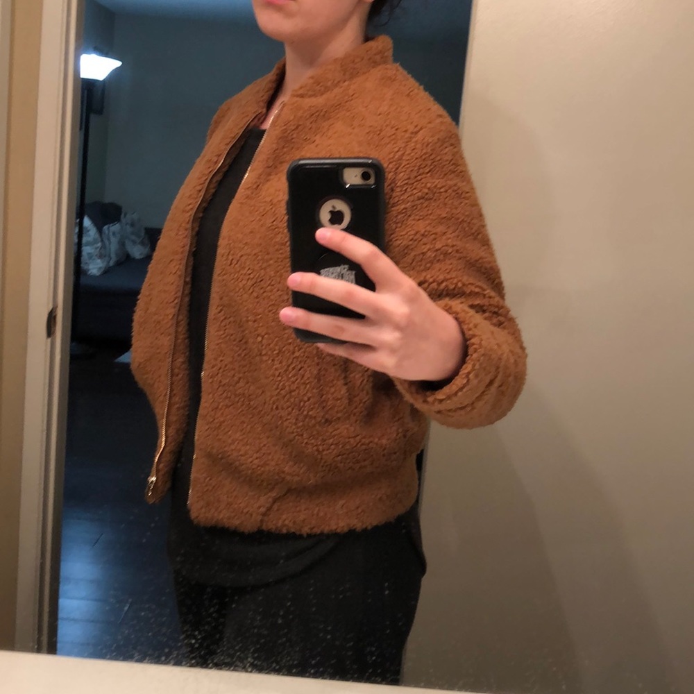 Boohoo teddy bomber jacket